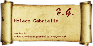 Holecz Gabriella névjegykártya