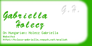 gabriella holecz business card